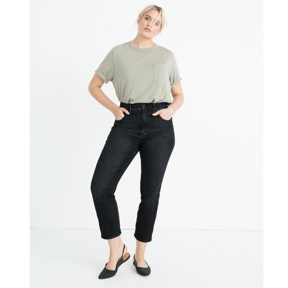 Madewell The Perfect Vintage Crop Jeans in Black Gray Sumner Wash Size 29 - Picture 10 of 16